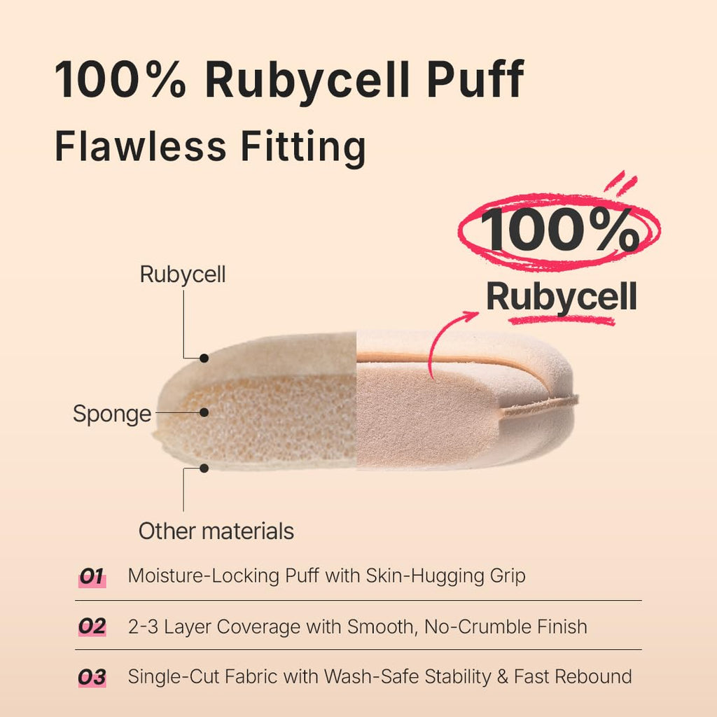 THE TOOL LAB Stamp Skinfit Cushion Foundation, Long Lasting Full Coverage Glass Glow Finish, Korean Foundation Makeup for All Skin Types (No.19 porceline, Glow Type)
