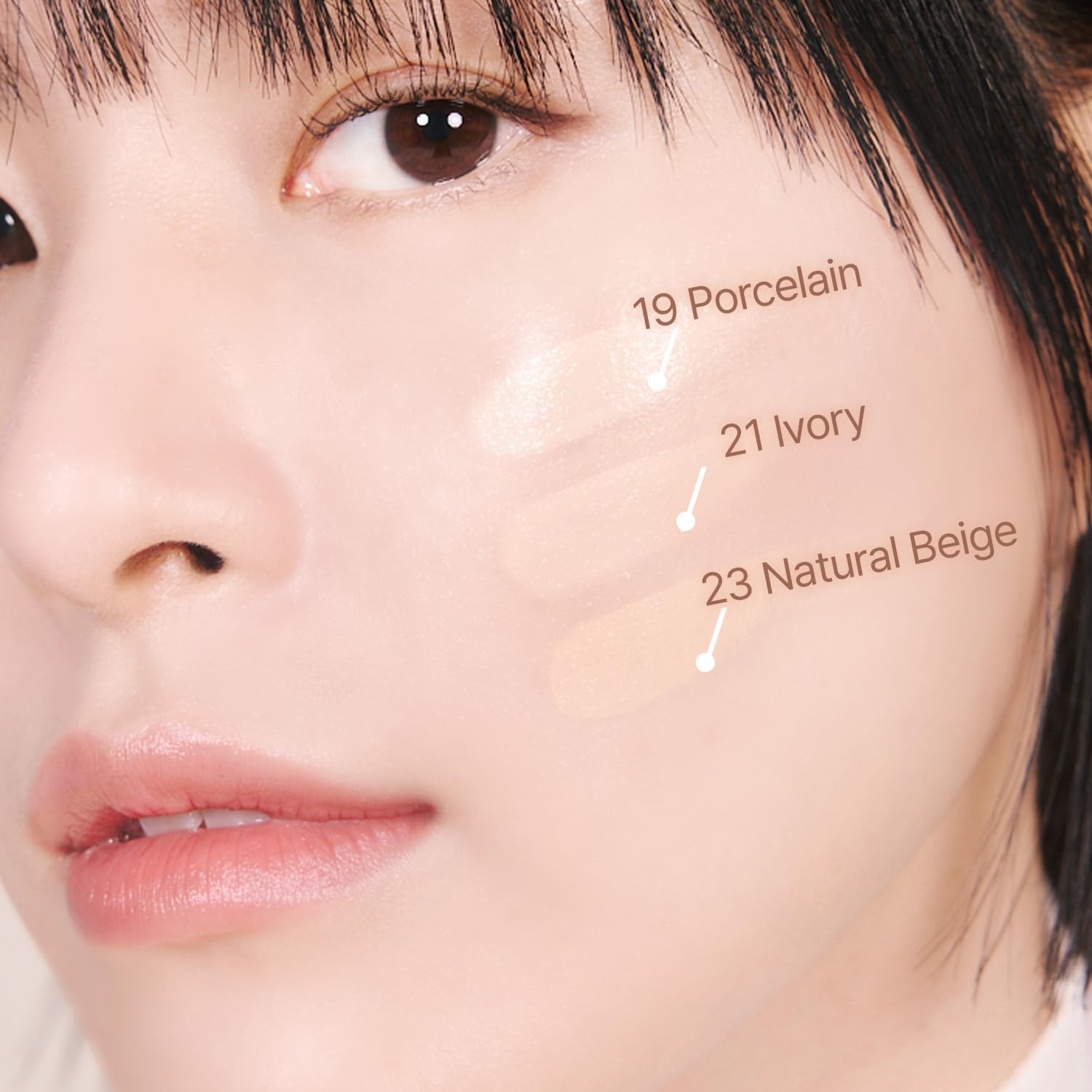 THE TOOL LAB Stamp Skinfit Cushion Foundation, Long Lasting Full Coverage Glass Glow Finish, Korean Foundation Makeup for All Skin Types (No.19 porceline, Glow Type)