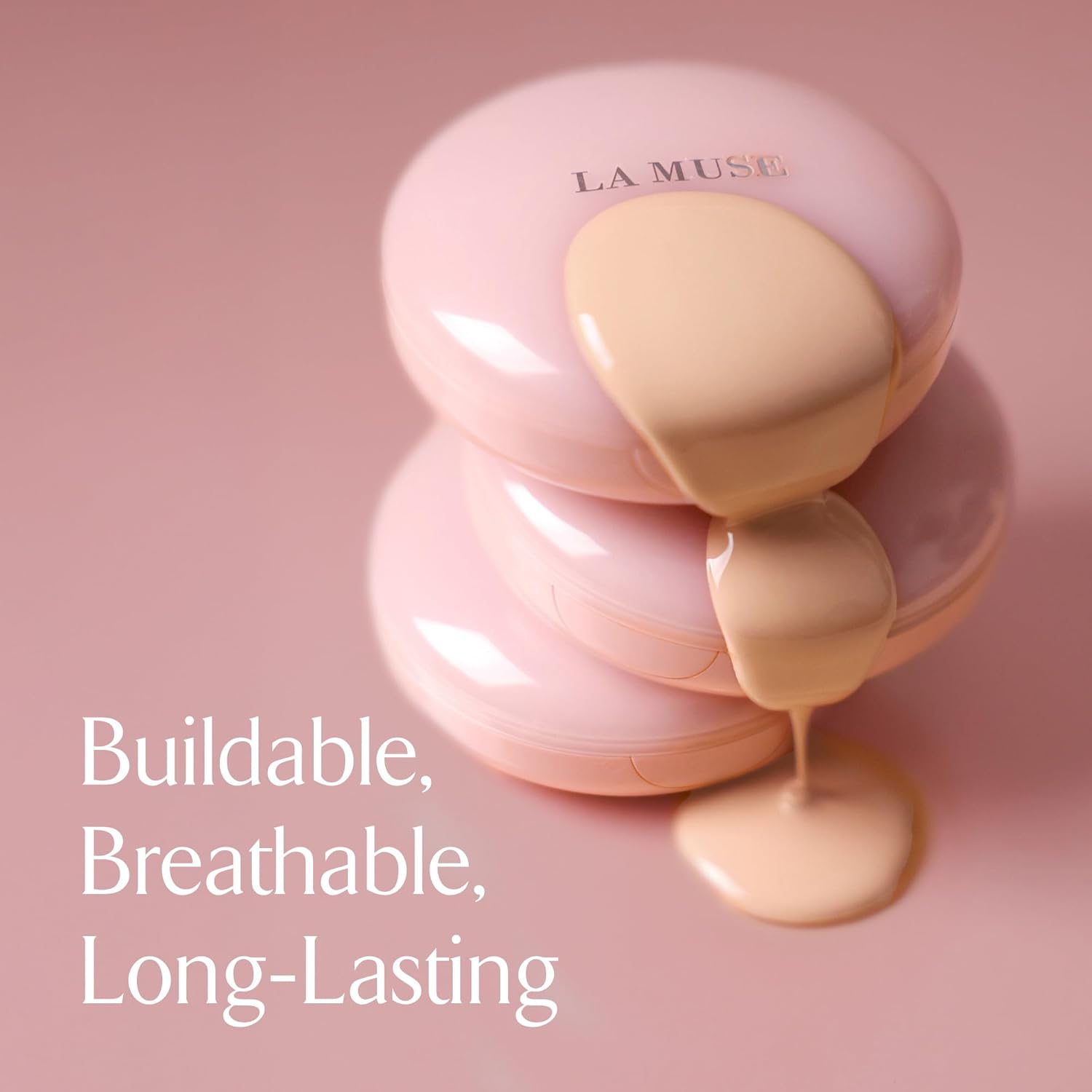 LA MUSE Korean Glow Cushion Foundation with PDRN | Shade No.20 Pure Ivory for Fair Skin | 65% Hyaluronic Acid Hydration | Natural Radiant, Lightweight Coverage | Light to Medium Buildable Finish