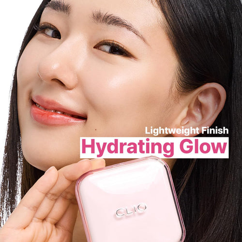 CLIO Kill Cover Mesh Glow Essential Cushion Foundation, Buildable Ultra-Fit Coverage with Glow Finish, Long-Lasting Hydration, Flawless Natural Cover for Radiant Skin, Korean Foundation (19C LIGHT)