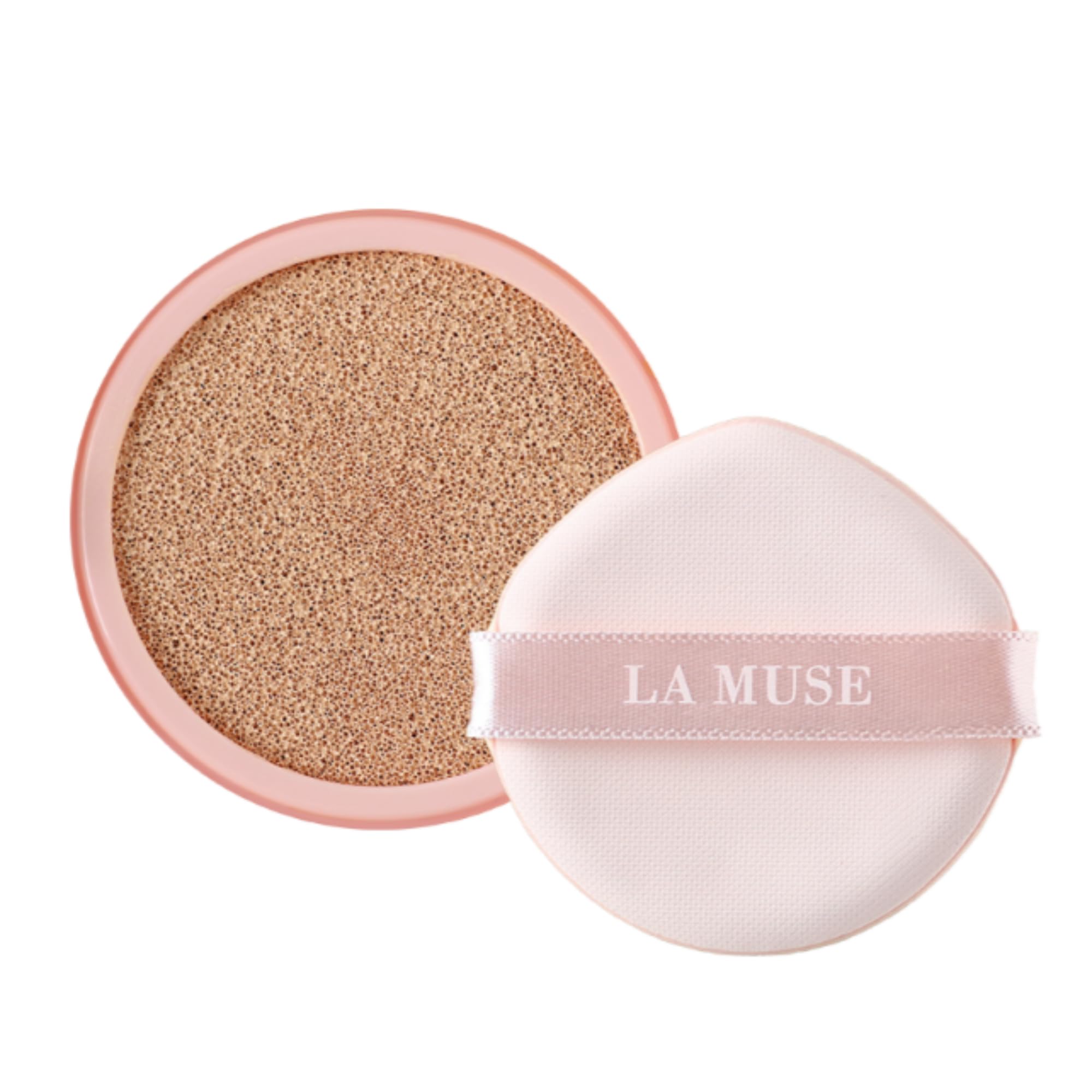 LA MUSE Korean Glow Cushion Foundation with PDRN | Shade No.20 Pure Ivory for Fair Skin | 65% Hyaluronic Acid Hydration | Natural Radiant, Lightweight Coverage | Light to Medium Buildable Finish
